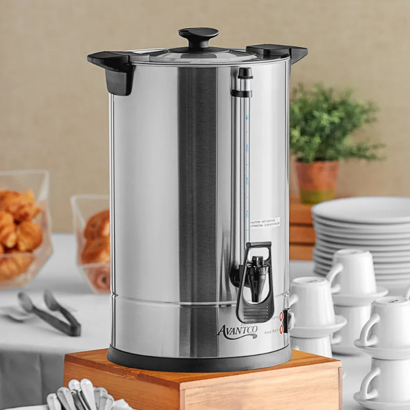 Avantco CU100ETL 100 Cup (500 oz) Double Wall Stainless Steel Coffee Urn / Coffee Percolator - 1500W, ETL